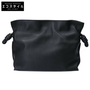 LOEWE Loewe 23 year FLAMENCO CLUTCH BAGnapa leather flamenco clutch bag 2WAY shoulder bag black lady's 