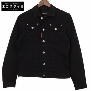 DSQUARED2 ディースクエアード S79AM0002 ブラック ICON デニムジャケット ブラック 42 ジャケット デニム メンズ 中古