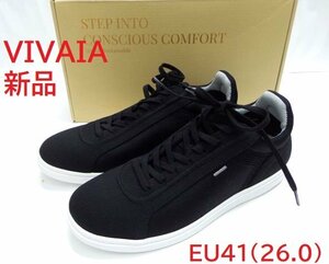  new goods *VIVAIA /bi bias * sneakers V PRIME EU41(26.0) black / black water repelling processing man and woman use 