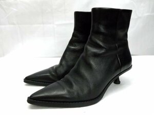 ★ZARA◎ザラ/ショートブーツ/サイドジップ/ブラック/黒/23.5cm