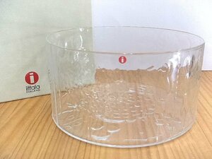 iittala☆イッタラ フローラ ガラス ボウル 19cm クリア Nuutajarvi ARABIA ヌータヤルヴィ アラビア 1990年代 ヴィンテージ 箱有 美品