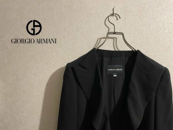 ◯ イタリア製 GIORGIO ARMANI カスケーディングカラー テーラード ジャケット / ジョルジオ アルマーニ ノーカラー 40 Ladies #Sirchive