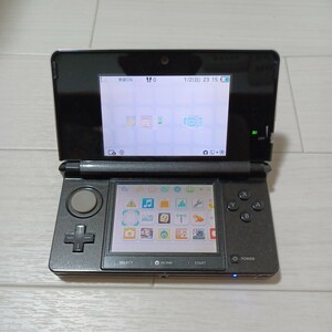 早い者勝ち 動作確認済み 任天堂 NINTENDO 3DS ニンテンドー3DS ゲーム機 本体 　ブラック　　　　　　　DSゲームソフト7本付き