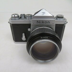 【動作確認済】 Nikon ニコン F ボディ アイレベル シルバー 前期型 NIKKOR 50mm 1.2 フィルムカメラ レトロ アンティーク /60 (SG013032D)