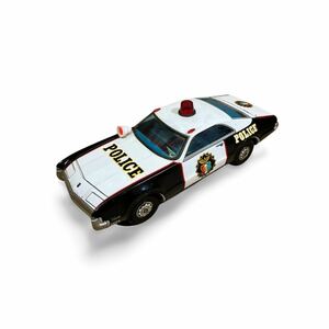  жестяная пластина Showa Retro Asahi игрушка Oldsmobile Tornado Police машина 