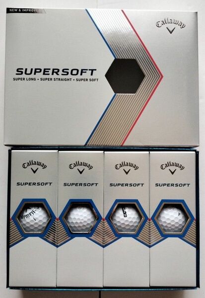 (新品)キャロウェイ スーバーソフト(SUPERSOFT) ホワイト ゴルフボール 1ダース