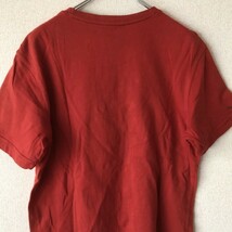 【人気】Adidas/アディダス 3本ライン Tシャツ スリーストライプス レッド サイズM/2413_画像4