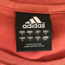 【人気】Adidas/アディダス 3本ライン Tシャツ スリーストライプス レッド サイズM/2413_画像7