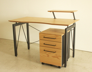 / new goods / white oak material . iron / square modern /./ Smart . style office study . Match / simple desk . chest. set 
