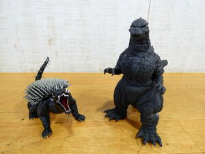 * Junk Kaiyodo GODZILLA/ Godzilla sofvi figure destruction . god Godzilla &. dragon Anguirus 2 body set together total length approximately 35cm/ total length approximately 25cm @80(5)