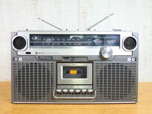 Victor ビクター RC-828 BIPHONIC SOUND SYSTEM ステレオラジオカセットレコーダー ラジオ オーディオ 当時物 ※通電OK ジャンク＠100(5)