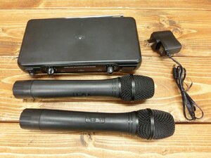 [OY-3429]VHF WIRELESS MICROPHONE wireless microphone 2 ps receiver set present condition goods [ thousand jpy market ]