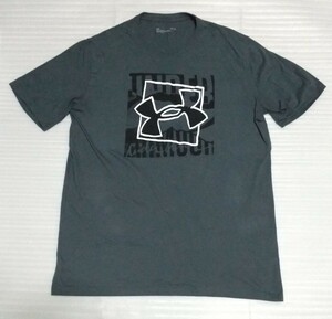 ☆UNDER ARMOUR アンダーアーマー 半袖Tシャツ Lサイズ フアッションTEE スポーツ LOOSEティー GLAYグレイ黒ブラック白色ホワイト肩幅 約47