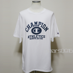 新品アメリカ購入品 CHAMPION チャンピオン デカロゴプリント 半袖Ｔシャツ 白XL