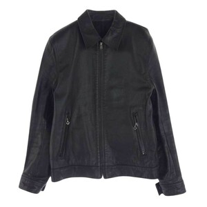 WACKO MARIA ワコマリア 09AW 09AW-LEA-03 カウレザー 牛革 シングル ライダースジャケット ブラック系 S【中古】