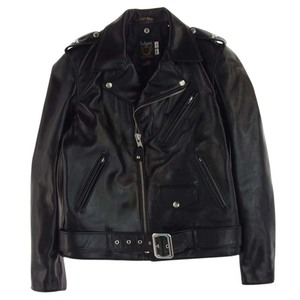 ショット 613UHT HORSEHIDE ONESTAR TALL ホースハイド ワンスター トール レザー ライダース ジャケット ブラック系 38【新古品】【中古】