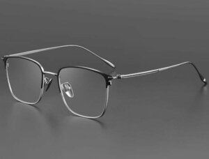 送料無料　メガネフレーム　タテメガネ眼鏡　レンズ交換可能　金属フレーム 新品　ファッション小物 　男女兼用　 sc0091