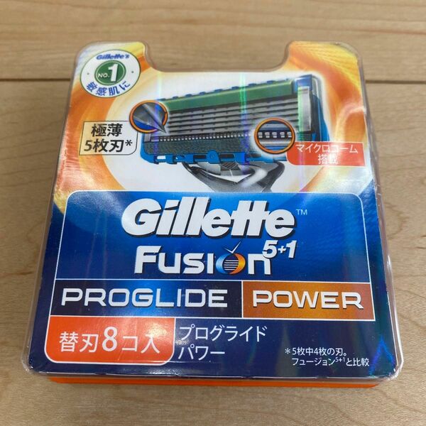 Gillette ジレット 替刃 髭剃り フュージョン プログライドパワー　5+1 替刃8コ入り