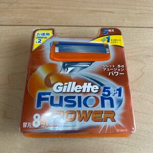 Gillette ジレット Fusion5+1 フュージョン パワー替刃 8コ入り ピンポイントトリマー お徳用4コ入ケースx2