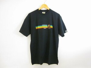 A BATHING APE / ア・ベイシング・エイプ RAINBOW LINE TEE レインボーライン Tシャツ メンズ サイズ : L ブラック