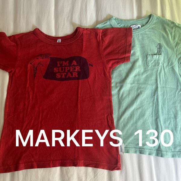 マーキーズ MARKEY'S jippon ジポン Tシャツ 130 2枚セット 半袖Tシャツ トップス