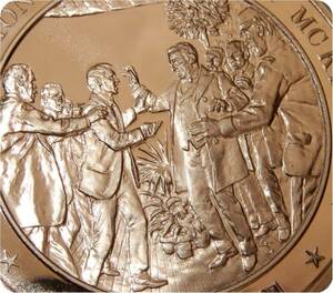 限定品 1901年 アメリカ マッキンリー大統領 フランクリンミント 造幣局製 記念メダル 記章 コイン 暗殺 リボルバーによる 発砲の瞬間
