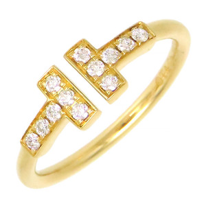  Tiffany T wire diamond ring #11 AU750 (K18YG) lady's TIFFANY&Co. [ beautiful goods ] used [ jewelry ]