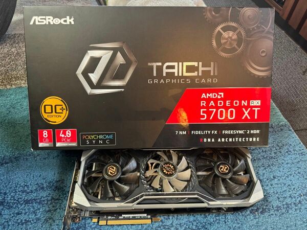 レア　6画面出力　ASRock Radeon RX5700XT TAICHI EDITION ゲームもトレーダーにも！