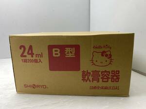 ⑥*SHINRYO.. container *24ml B type 200 piece Hello Kitty medical aid ..[ unused goods / present condition goods ]