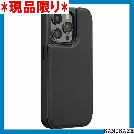 iPhone15Pro バックフリップケース ブラック 4177