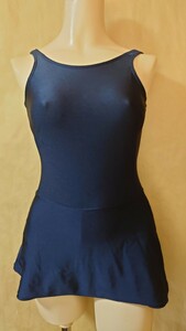 0066* swimming * navy * skirt type *.. swimsuit *160 size * chronicle name 