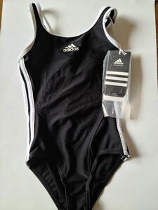 未使用　120cm　adidas　水着　女の子　アディダス　女児　スクール水着 黒 ワンピースタイプ