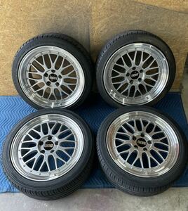 【希少】BBS LM 078 079 18インチ 8J＋35 9J＋35 PCD114.3 5穴 BBSナット付き！シルビア スカイライン JZX100 FD3S クラウンマークX ソアラ