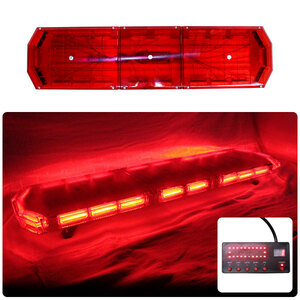 [-5のつく日限定]【全長120cm】LED 回転灯 大型ラウンドタイプ 【レッド】 赤色 赤 点灯パターン21種類 COBチップ 緊急車両 レッカー車