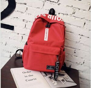  rucksack rucksack red lady's stylish commuting going to school red 