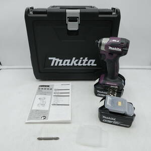 KA06 Makita 18V rechargeable impact driver TD173DXAP set goods ( battery 2 piece ) attached unused goods 