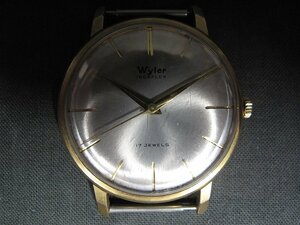 A6572waila-Wyler INCAFLEX hand winding 17 stone wristwatch present condition goods 