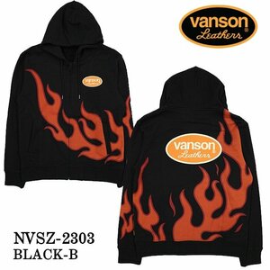 [SALE!30%OFF!]VANSON Vanson обратная сторона шерсть F/Z Parker мужской fire -nvsz-2303- черный -B(Orange)- размер XL