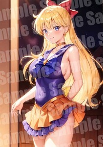 愛野美奈子 セーラーヴィーナス 美少女戦士セーラームーン A4 アート ポスター イラスト 同人 ファンアート アニメ 高品質 【b2268】