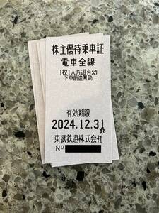 【最新】東武鉄道 株主優待乗車証 20枚セット 2024年12月31日まで