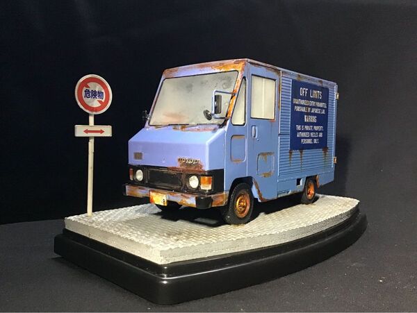タミヤ 1/24 ★ トヨタ ハイエース クイックデリバリー ジオラマ 完成品 ケース付