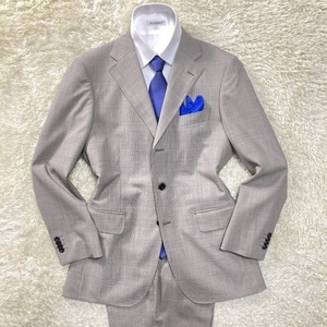 * new goods [... summer wool!] old shop gentleman clothes Manufacturers / fine quality * Glenn check suit A5 T170 W80 regular price 8 ten thousand gray business / OHGA large .