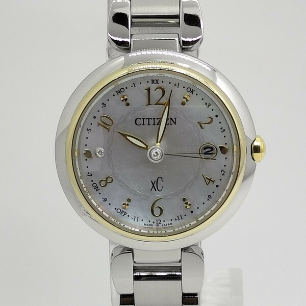 【美品】CITIZENシチズン xCクロスシー白蝶貝文字板ES9464-61W 特定店限定モデル250本 レディース腕時計