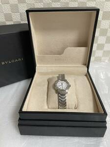  прекрасный товар BVLGARI BVLGARY solotempo Solotempo ST29S кварц QUARTZ Date серебряный женские наручные часы работа товар 