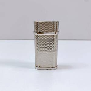 123【中古】Cartier カルティエ ガスライター ゴドロン シルバーカラー 総柄 オーバル アンティーク ローラー 喫煙具 動作未確認 現状品