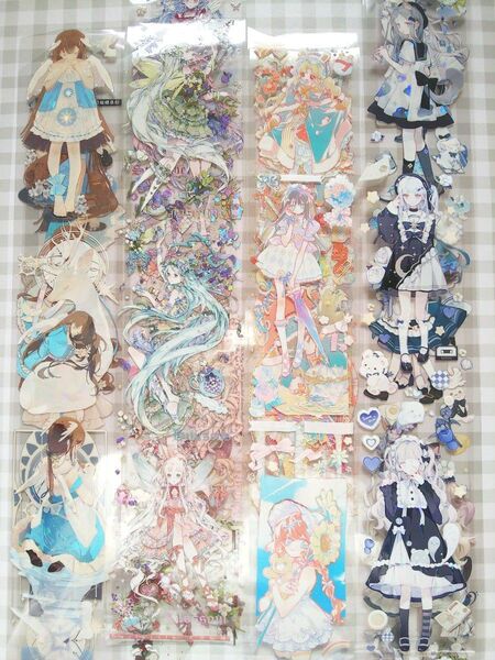 【切り売り】海外マステ 人物マステ 女の子 4種セットNo.21
