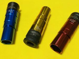 オーバートルク防止機能付き ホイールナットインパクトソケット 3本（17・19・21mm）セット