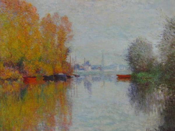 Claude Monet, Otoño en el Sena, Argenteuil, De un libro de arte raro, Nuevo marco/enmarcado de alta calidad., Buen estado, gastos de envío incluidos, Impresionismo, cuadro, pintura al óleo, Naturaleza, Pintura de paisaje