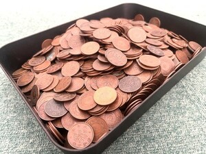 【1円スタート】桐1銭 青銅貨 大量1400点以上 （5.2kg以上） おまとめ 古銭 銅貨 一銭