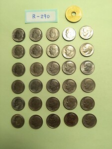 外国コイン　アメリカ　(Rー２９０)　１０セント硬貨　おまとめ　３０枚　